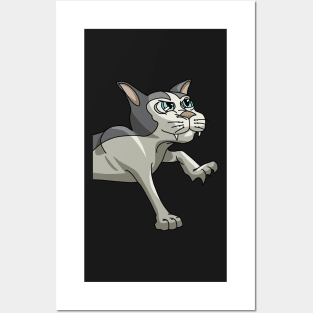 Sly Cat Posters and Art